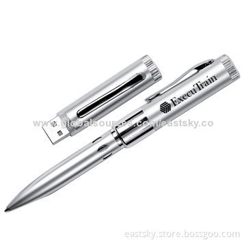 Customized Pen-shaped USB Drive, Logos Imprint and Advertisement Data Pre-loading Welcome
